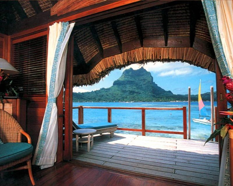 Bora Bora Water Bungalow Escape, polynesia, holiday, ocean, honeymoon, escape, atoll, sea, lagoon, beach, bora bora, sand, paradise, island, water bungalow, tahiti, tropical, HD wallpaper