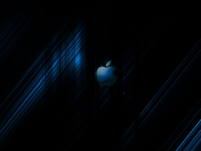 Apple Streak BLUE, apple, mac, HD wallpaper