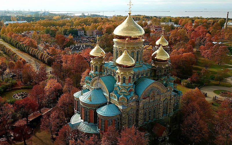 Cathedral in Karosta, Liepaja, Latvia, cathedral, Latvia, orthodox, church, HD wallpaper