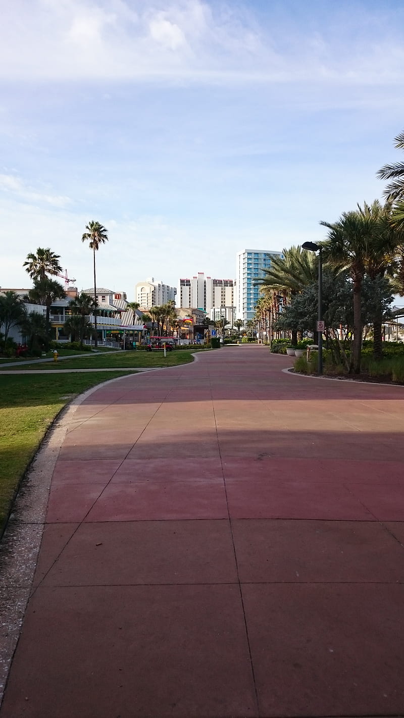 Florida landscape, boardwalk, hotels, scenic, walkway, HD phone wallpaper