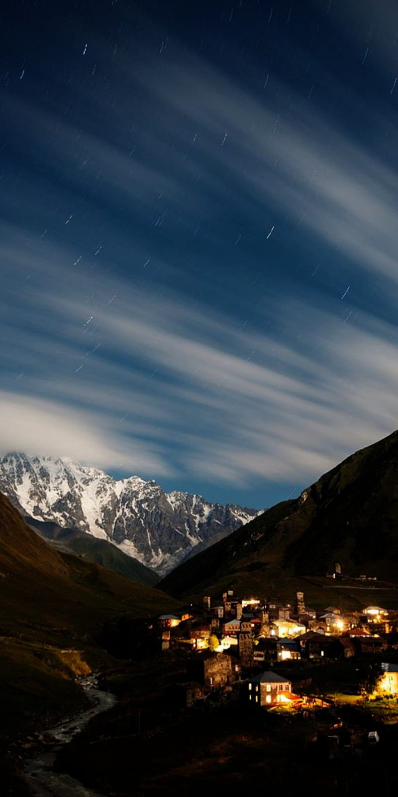 Georgia Usghuli, caucasus, kavkaz, mountain, mountains, view, HD phone wallpaper