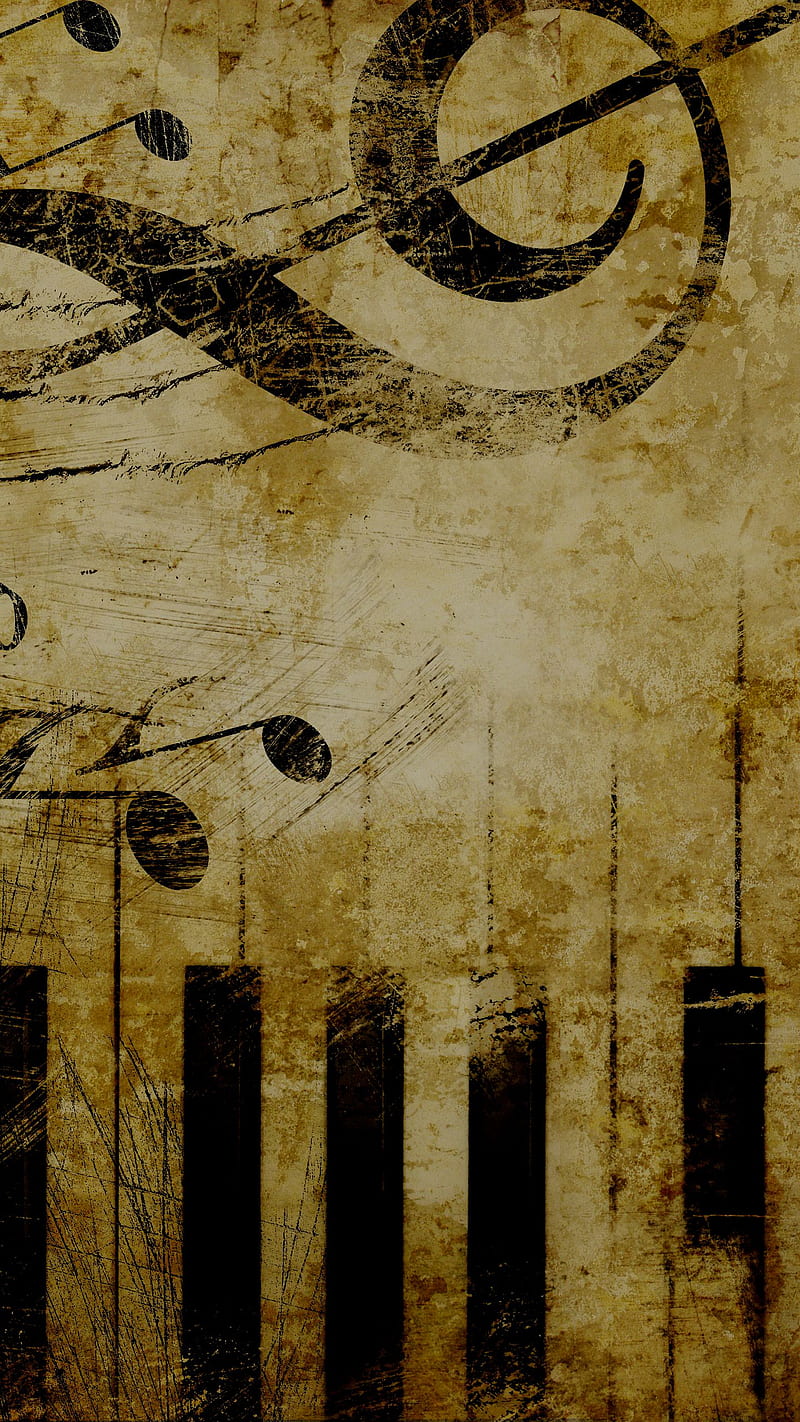 Music medium dark, piano, HD phone wallpaper