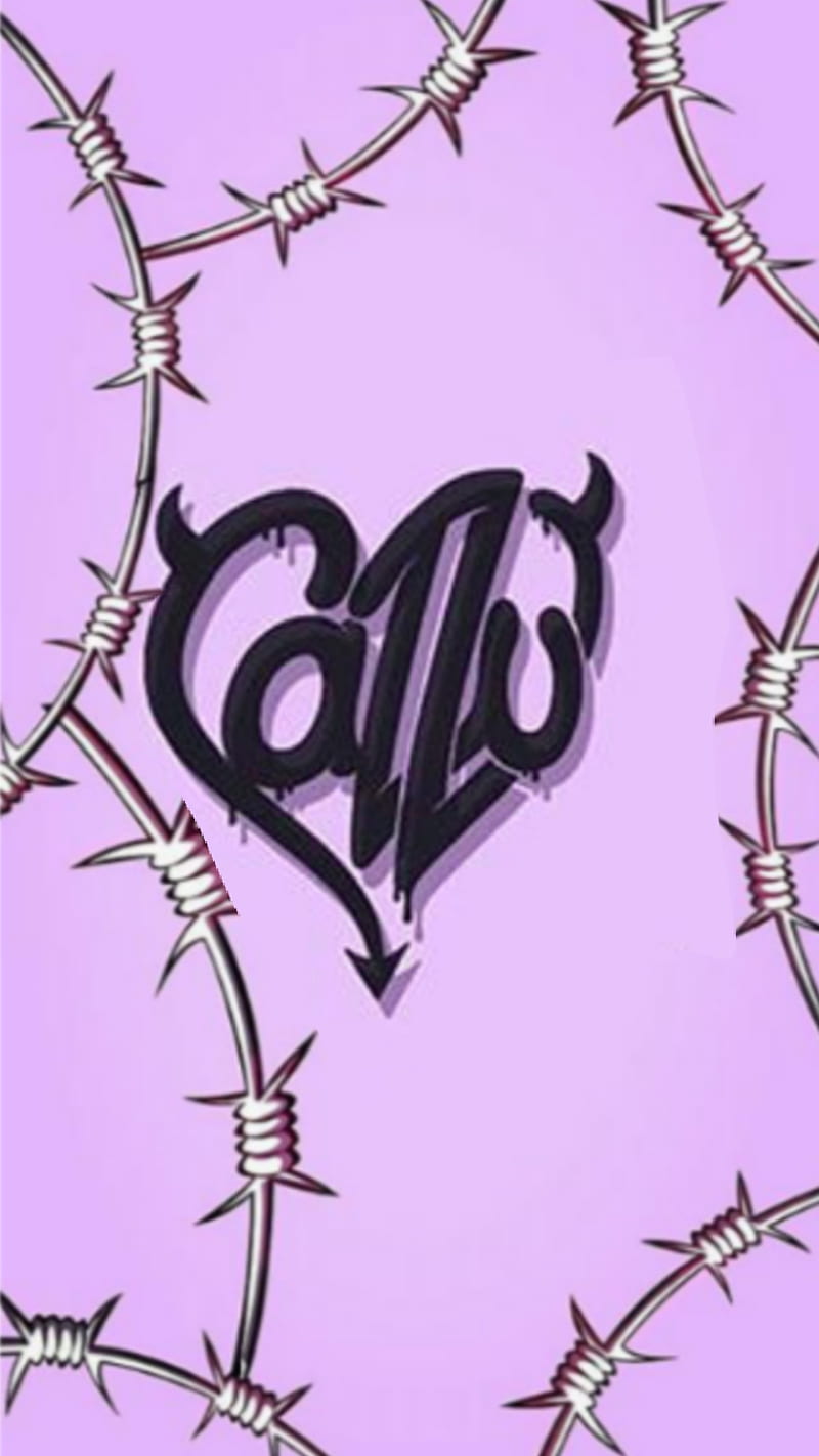 Cazzu logo, argentina, heart, heart, justfrxnco, logos, pink, rose, trap, HD phone wallpaper