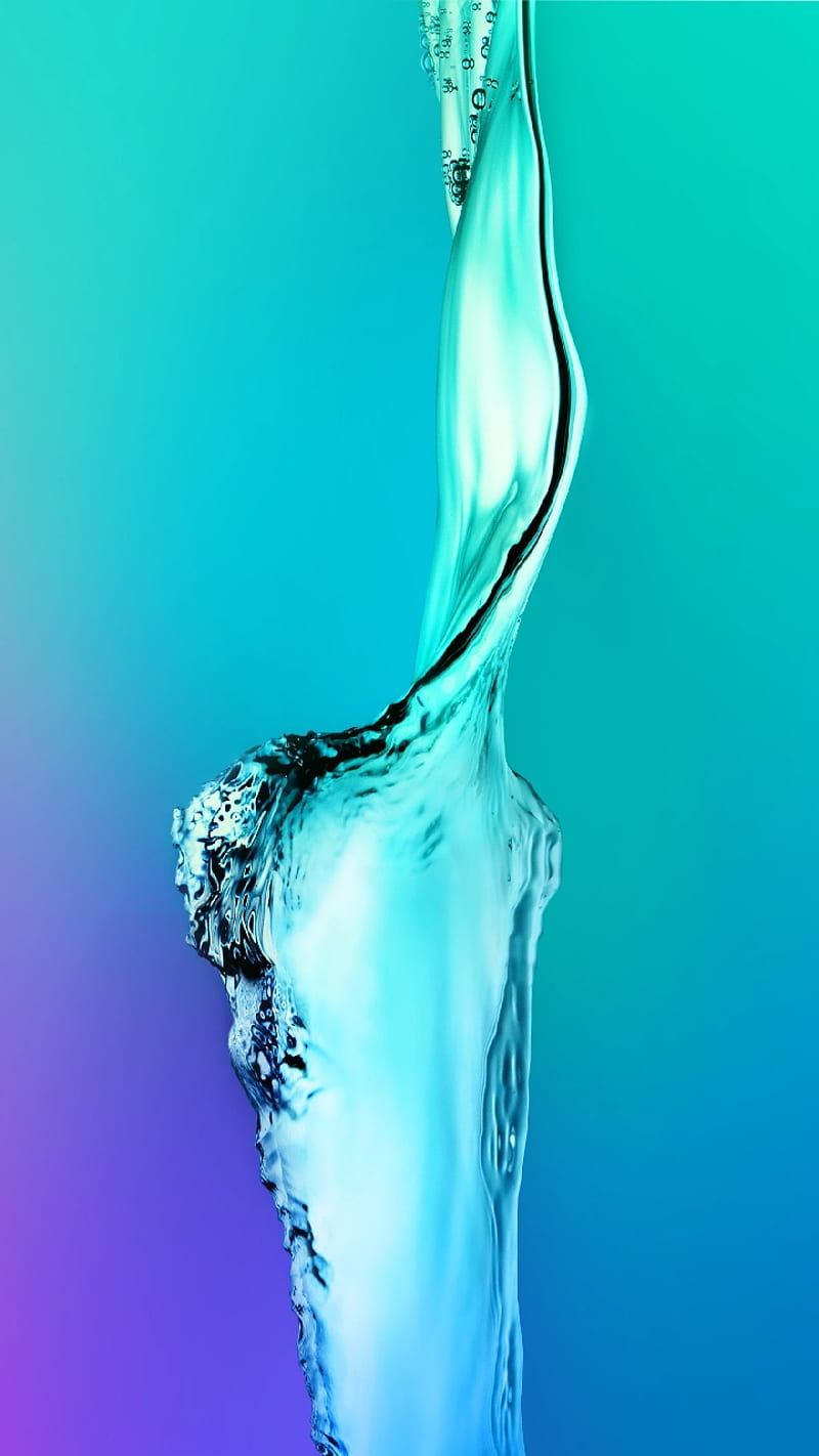 Water Spout, flow, stream, running, blue, purple, wet, HD phone wallpaper