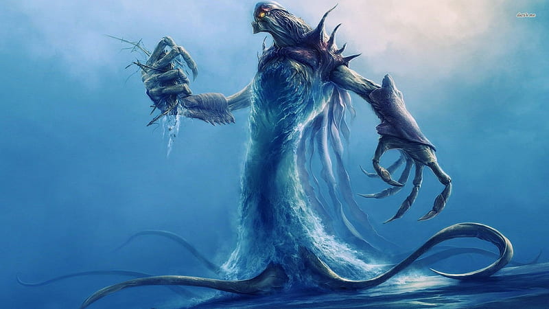Let us go forth, and conquer monsters, Deep Sea Monster, HD wallpaper