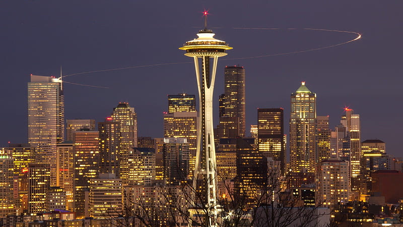 Seattle skyline, usa, seattle, skyline, tower, HD wallpaper | Peakpx