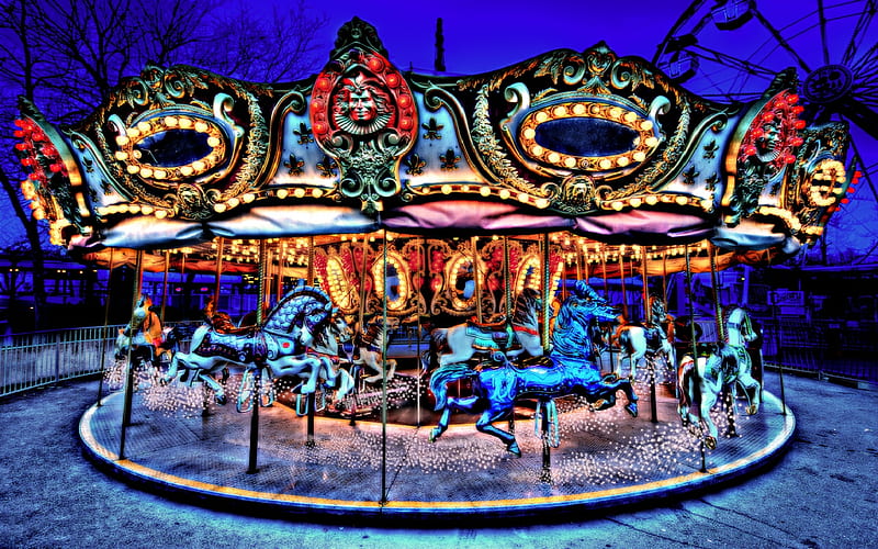 Fantasy Carousel Dream, fantasy, dream, carousel, HD wallpaper