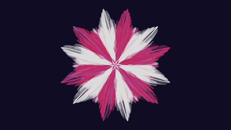 Generative Pink White Flower In Blue Background Abstract, HD wallpaper