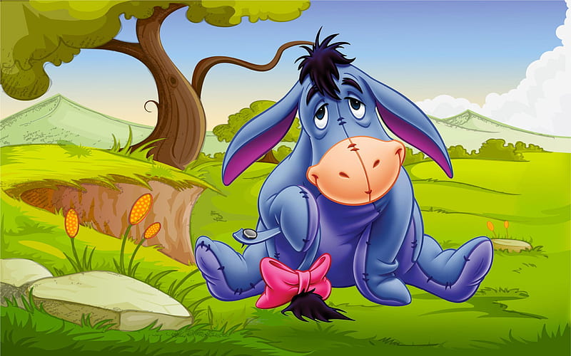 Eeyore, donkey, Winnie the Pooh, Disney, HD wallpaper