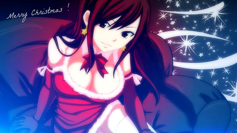 Anime, Christmas, Fairy Tail, Erza Scarlet, HD wallpaper