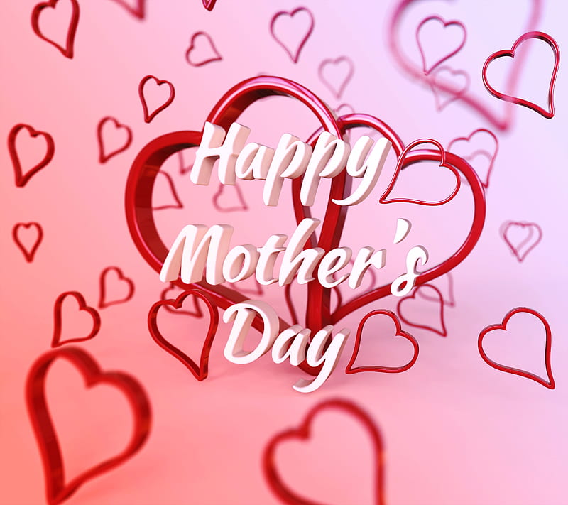 Mothers Day Hearts, family, love, mom, momma, mommy, zmothers, HD wallpaper
