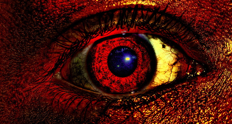 The ever-seeing eye, Eyeball, Red, Iris, Staring, Eye, HD wallpaper