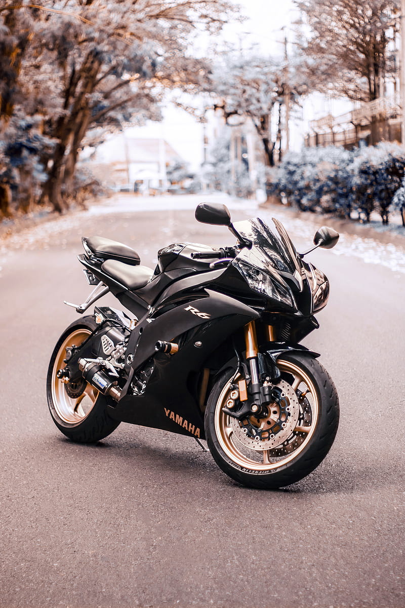 Yamaha r6, yamaha, motorcycle, bike, black, side view, HD phone wallpaper |  Peakpx