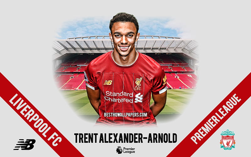 Trent Alexander-Arnold, Liverpool FC, portrait, English footballer, defender, 2020 Liverpool uniform, Premier League, England, Liverpool FC footballers 2020, football, Anfield, HD wallpaper