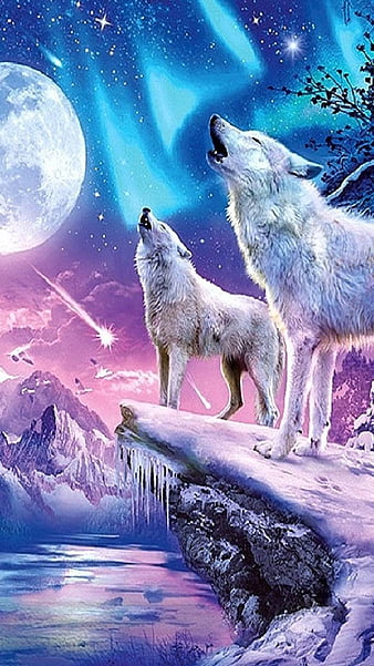 Howling Wolf Wallpaper 240x320