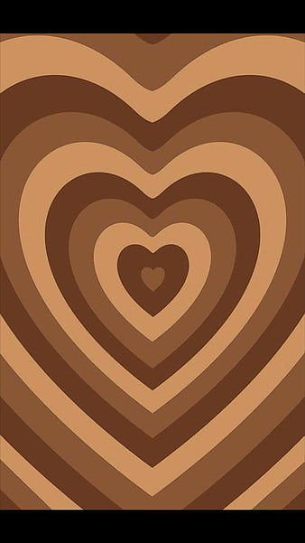 brown heart, aesthetic, brown, heart, HD phone wallpaper