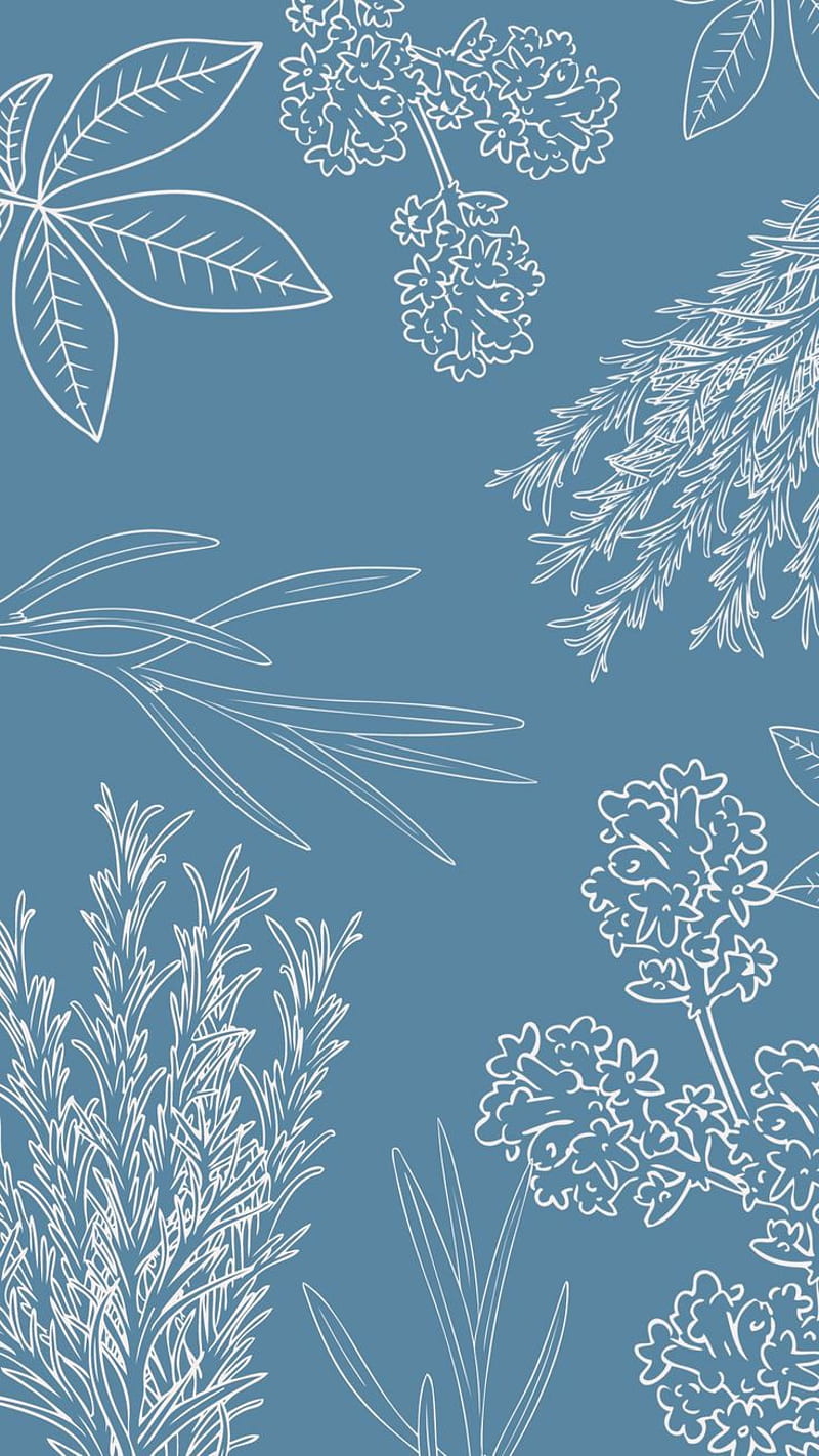 SIMPLE FLOWER ART, blue, flowers, minimalistic, HD phone wallpaper | Peakpx