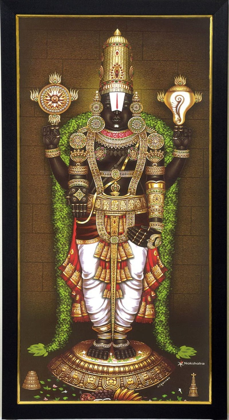 Download Lord Balaji And Goddess Lakshmi Wallpaper | Wallpapers.com