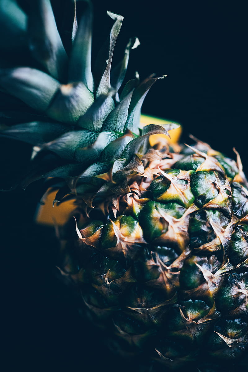 pineapple, fruit, tropical, exotic, closeup, HD phone wallpaper