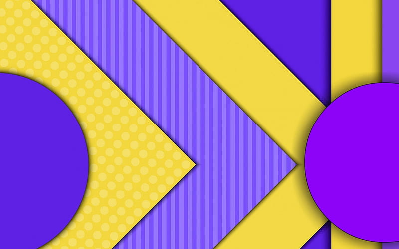 strips, violet lines, yellow lines, material design, geometry, abstract material, art, HD wallpaper