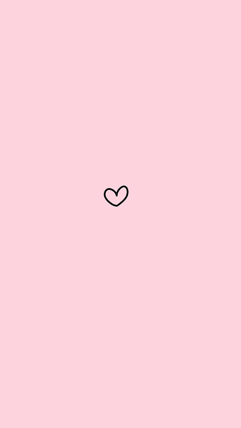 Aesthetic minimal cute pastel pink wallpaper with abstract