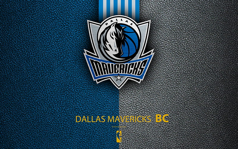Dallas Mavericks logo, basketball club, NBA, basketball, emblem, leather texture, National Basketball Association, Dallas, Texas, USA, Southwest Division, Western Conference, HD wallpaper