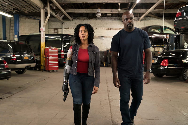 Luke Cage Misty Knight With Bionic Arm, luke-cage, tv-shows, mike-colter, HD wallpaper