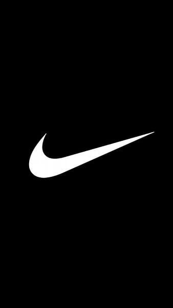 Nike, black, logo, white, HD phone wallpaper