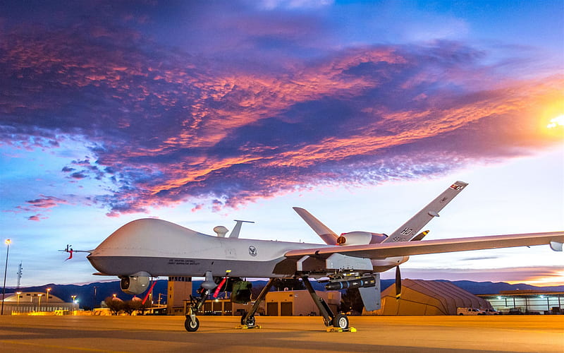 General Atomics MQ-9 Reaper, Predator B, UAV, US Air Force, military aircraft, USA, unmanned aerial vehicle, HD wallpaper