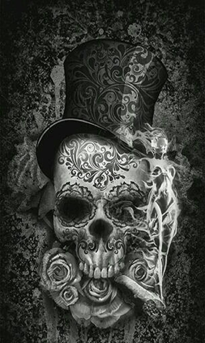 black sugar skull wallpaper