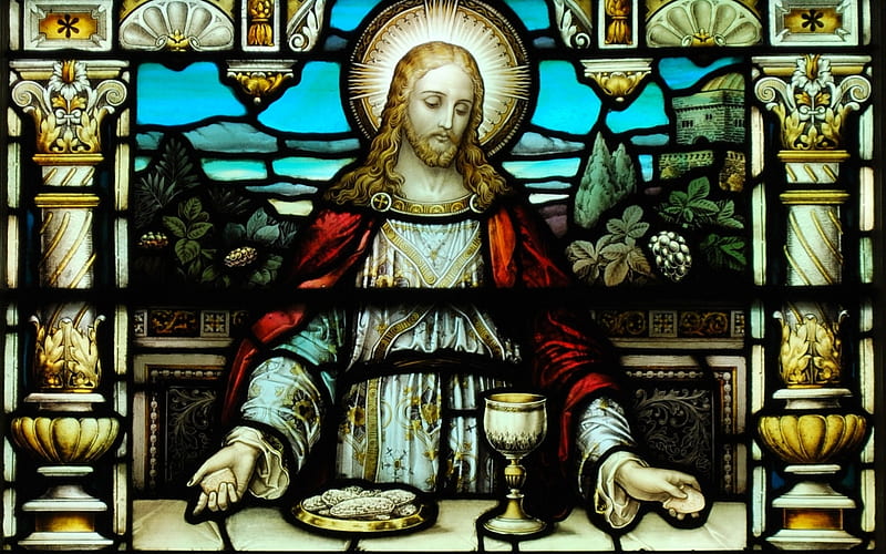 Last Supper, Christ, Jesus, stained glass, HD wallpaper | Peakpx