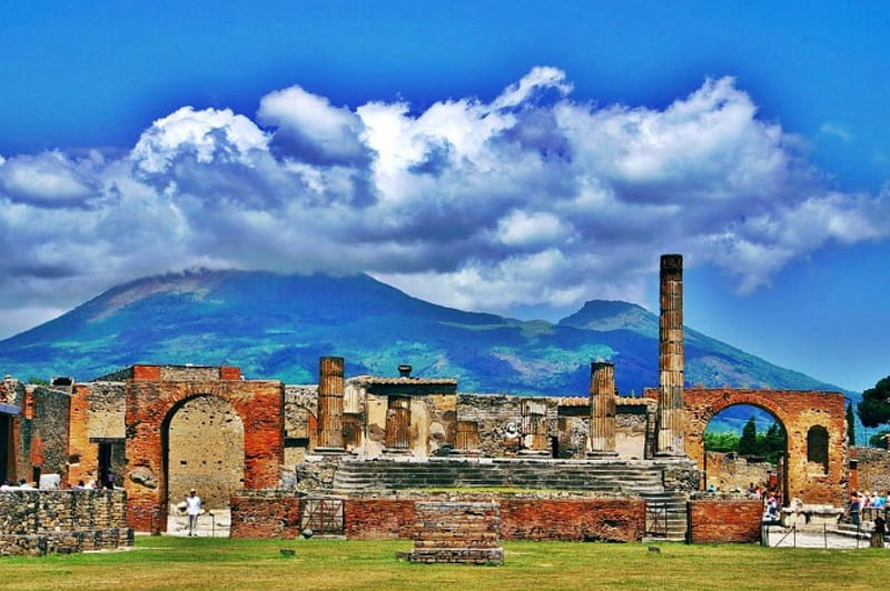 Pompeii, Italy, architecture, mountains, buildings, cityscapes, pompeii, volcanoes, italy, HD wallpaper