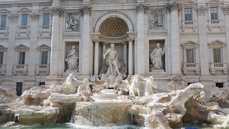 Trevi fountain, italy, rome, HD wallpaper