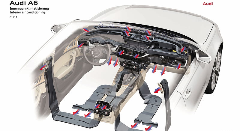 2012 Audi A6 - Interior air conditioning , car, HD wallpaper