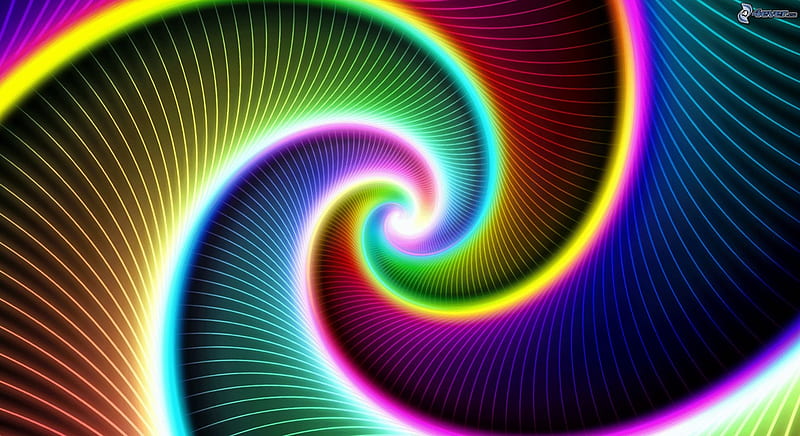 Abstract, colorful, swirl, purple, green, yellow, pink, HD wallpaper ...