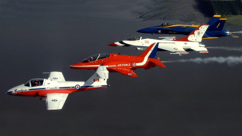 Precision Flying Squadrons, Squadrons, Aircraft, Canada, Show, HD wallpaper