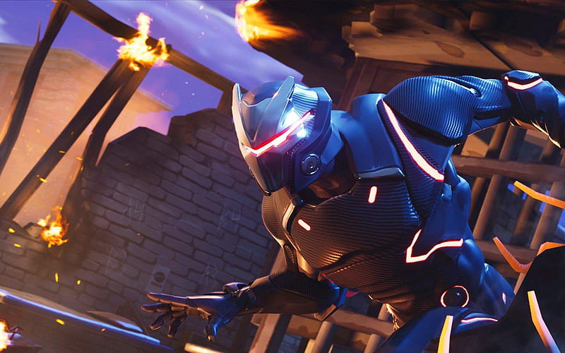 Omega, art, warrior, Fortnite, 2018 games, Fortnite Battle Royale, HD wallpaper