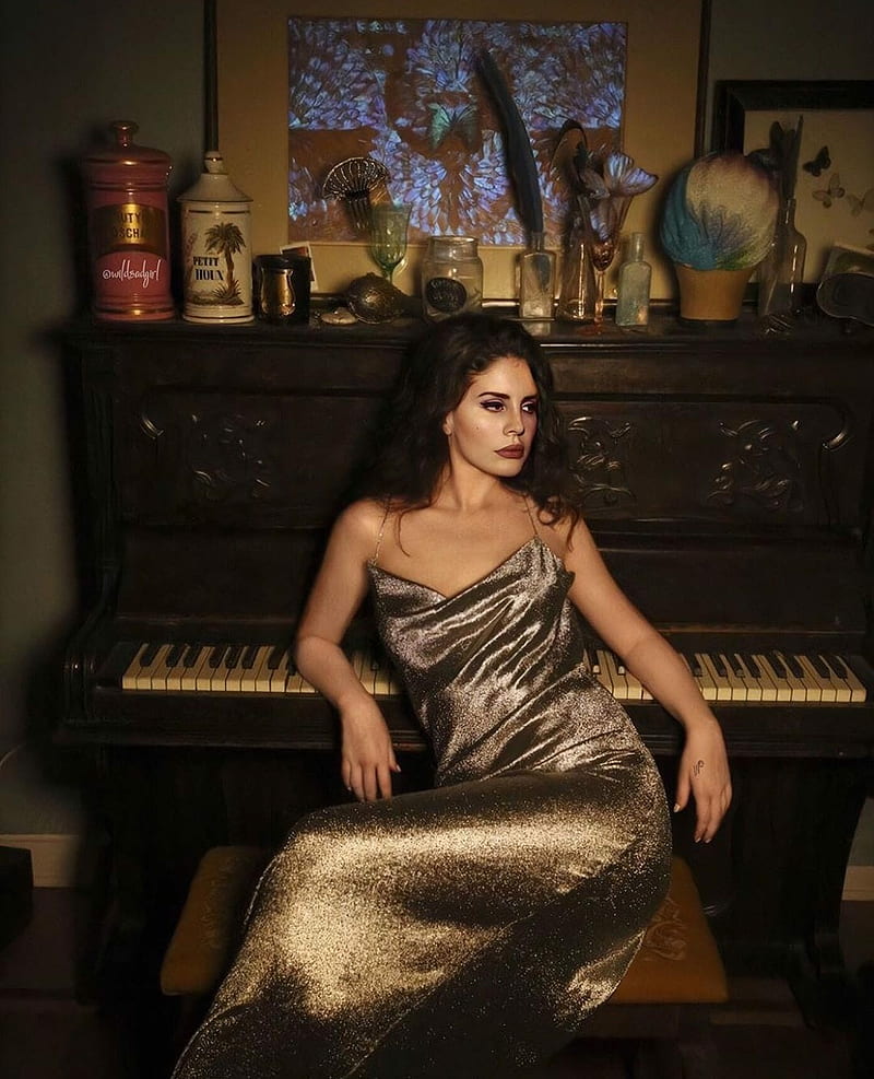 Lana Del Rey , glam, lana, lana del rey, ldr, lizzy grant, music, piano, HD phone wallpaper