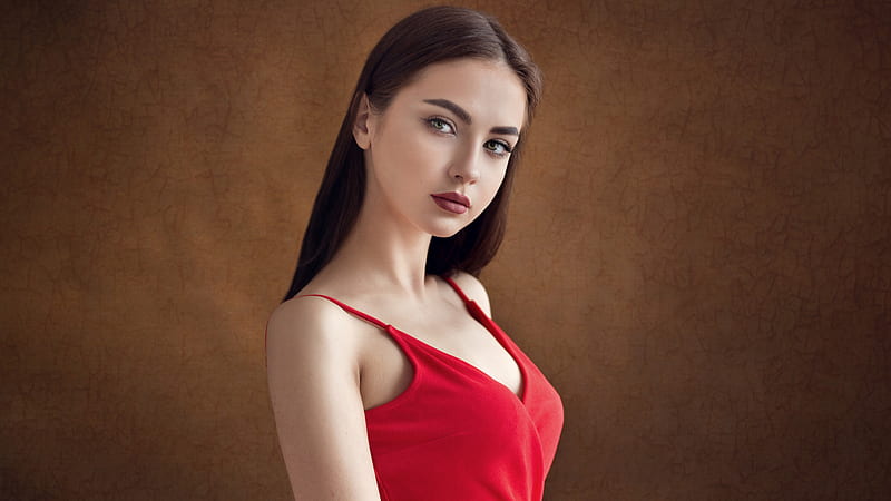 Beautiful Girl In Red Dress, red-dress, girls, model, HD wallpaper