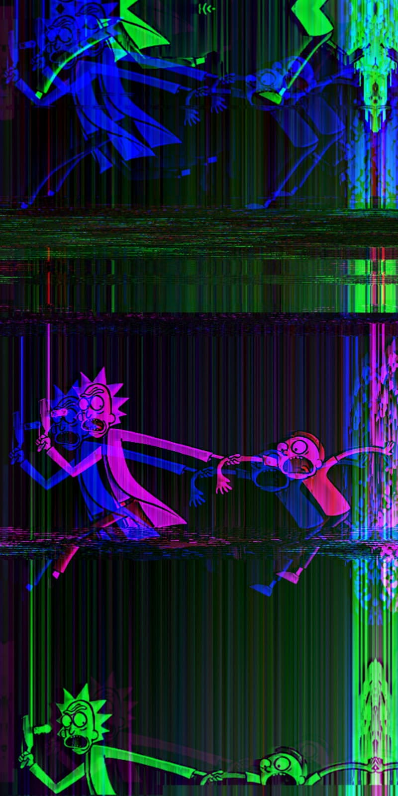 Rick And Morty wallpaper glitch by pxdilla on DeviantArt