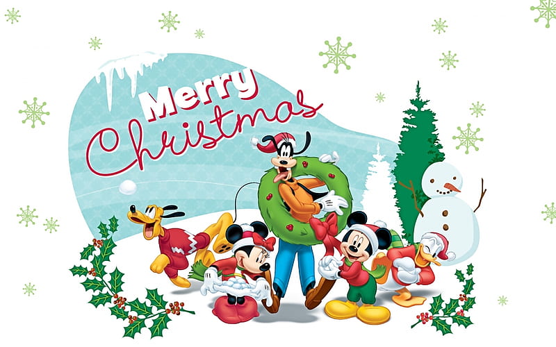 Rebotar suficiente asesinato Merry Christmas!, craciun, christmas, animation, mickey mouse, disney,  card, HD wallpaper | Peakpx