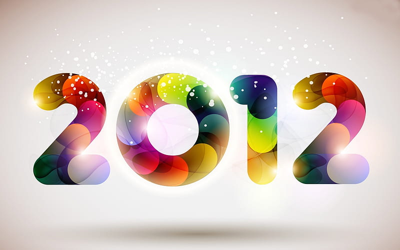 HAPPY NEW YEAR TO ALL DN MEMBERS, colorful, happy new year, greetings, 2012, HD wallpaper