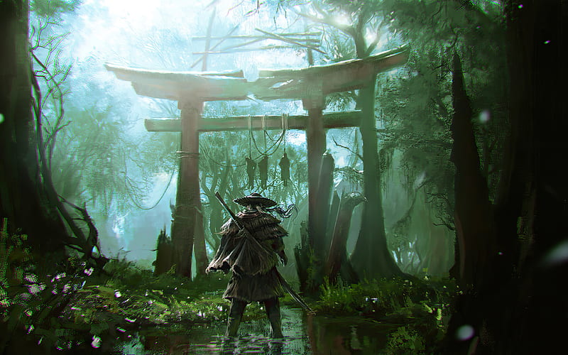 Video Game, Ghost of Tsushima, Jin Sakai, HD wallpaper