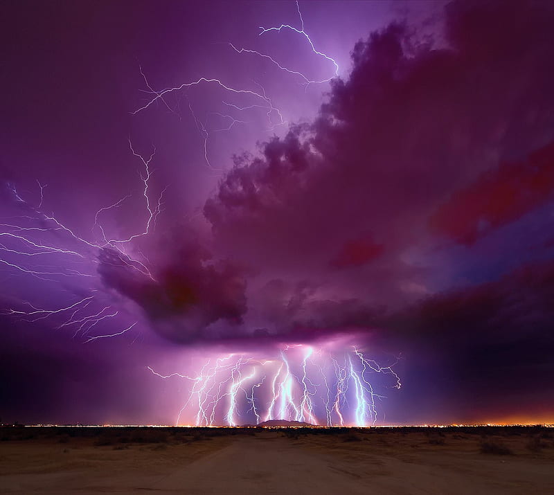 Thunderstorm, lightnings, storm, HD wallpaper