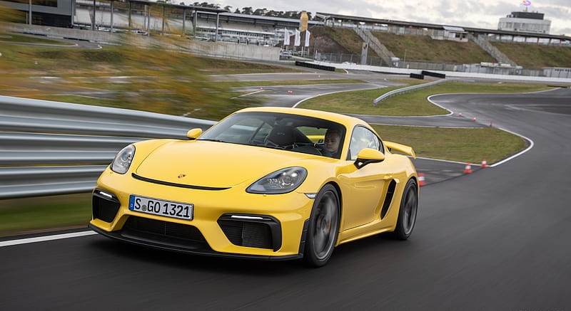 2020 Porsche 718 Cayman GT4 (Color: Racing Yellow) - Front Three ...