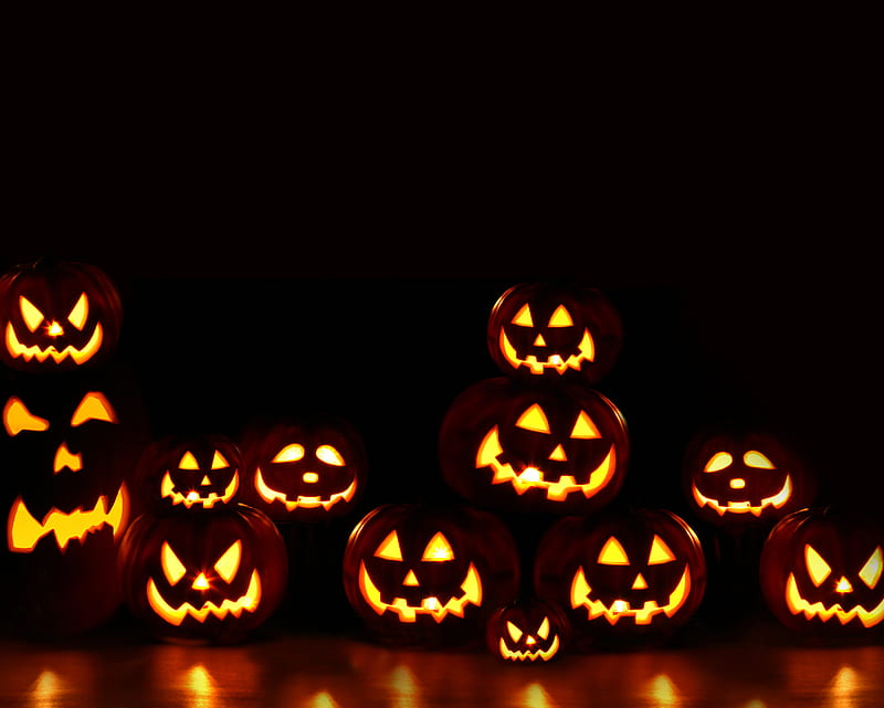 Happy Halloween, creepy, dark, gothic, halloween, light, pumpkin, HD wallpaper