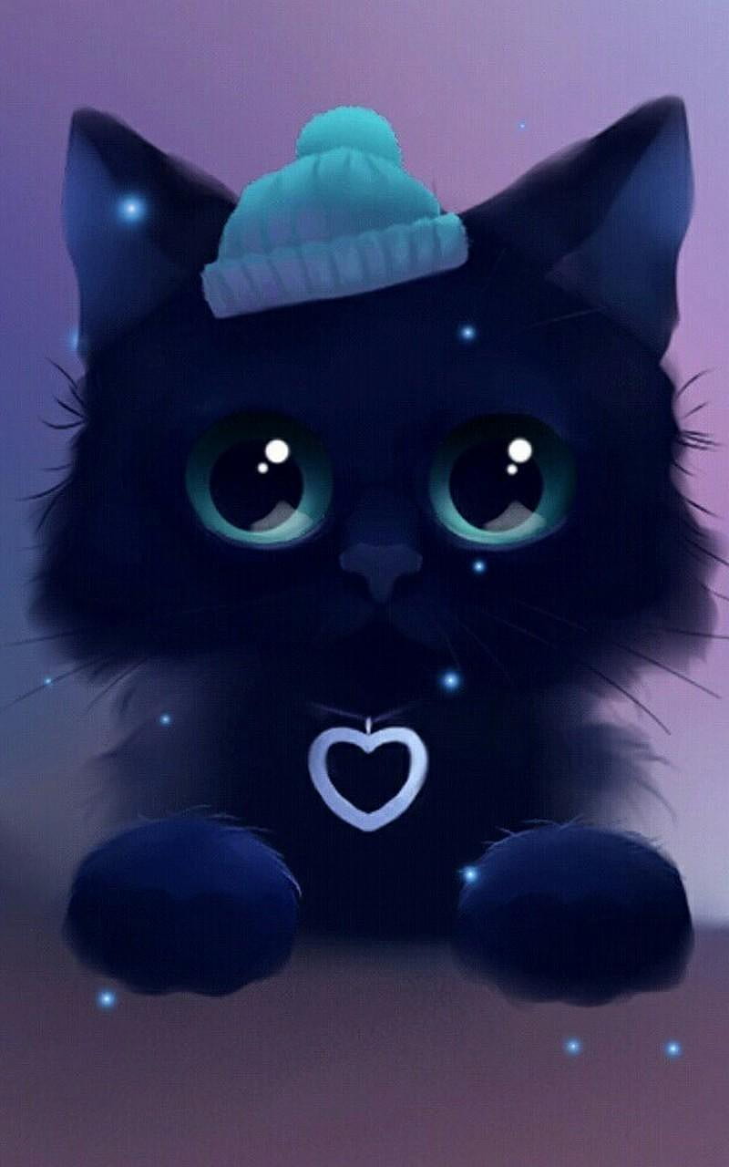 Anime Cat and Background on PicGaGa, Aesthetic Anime Cat, HD phone wallpaper