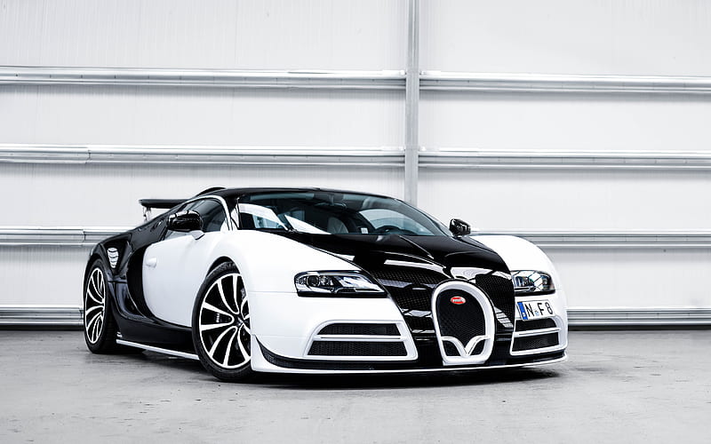 Bugatti Veyron, mansory vivere hypercar, tuning Veyron, white-black Veyron, supercar, Bugatti, HD wallpaper