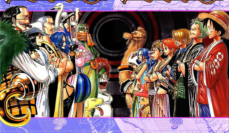 Luffy, Zoro, Lie Busanji, Nami, Chopper, Robin, and Merry HD One