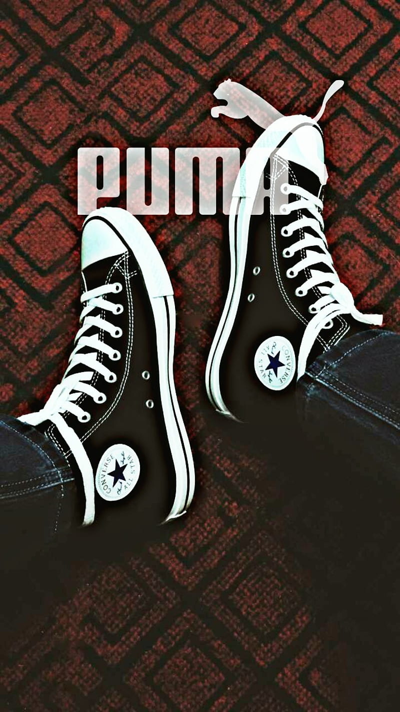 Puma, all, alone, converse, cool, foot, heels, logo, sad, shoes, star, HD phone wallpaper